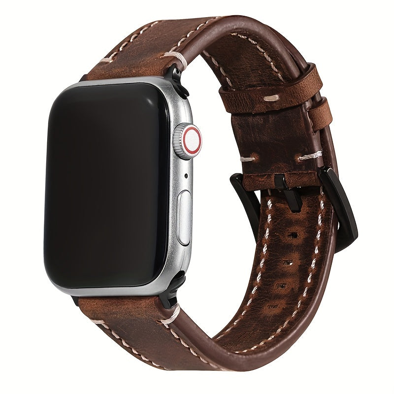Crazy Horse Leather Iwatch Band Quick Release Retro Italian Cowhide 38-49mm