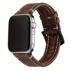 Crazy Horse Leather Iwatch Band Quick Release Retro Italian Cowhide 38-49mm