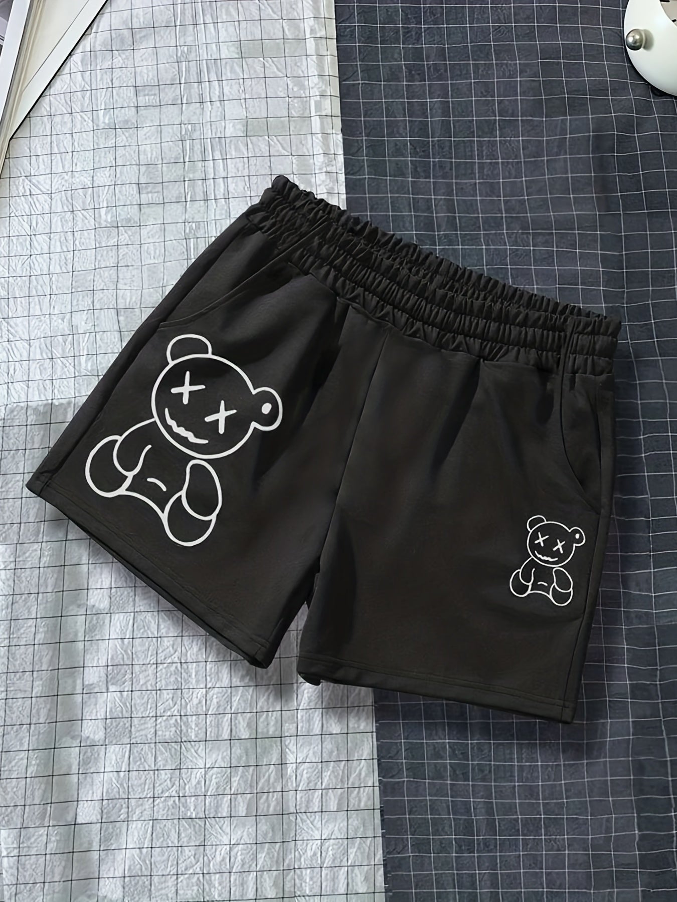 Bear Print Boys Comfortable Quick Drying Shorts for Summer