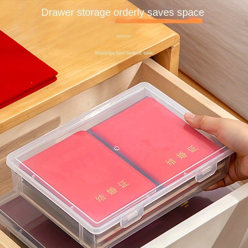 Transparent Stationery Box for Organizing Household Documents