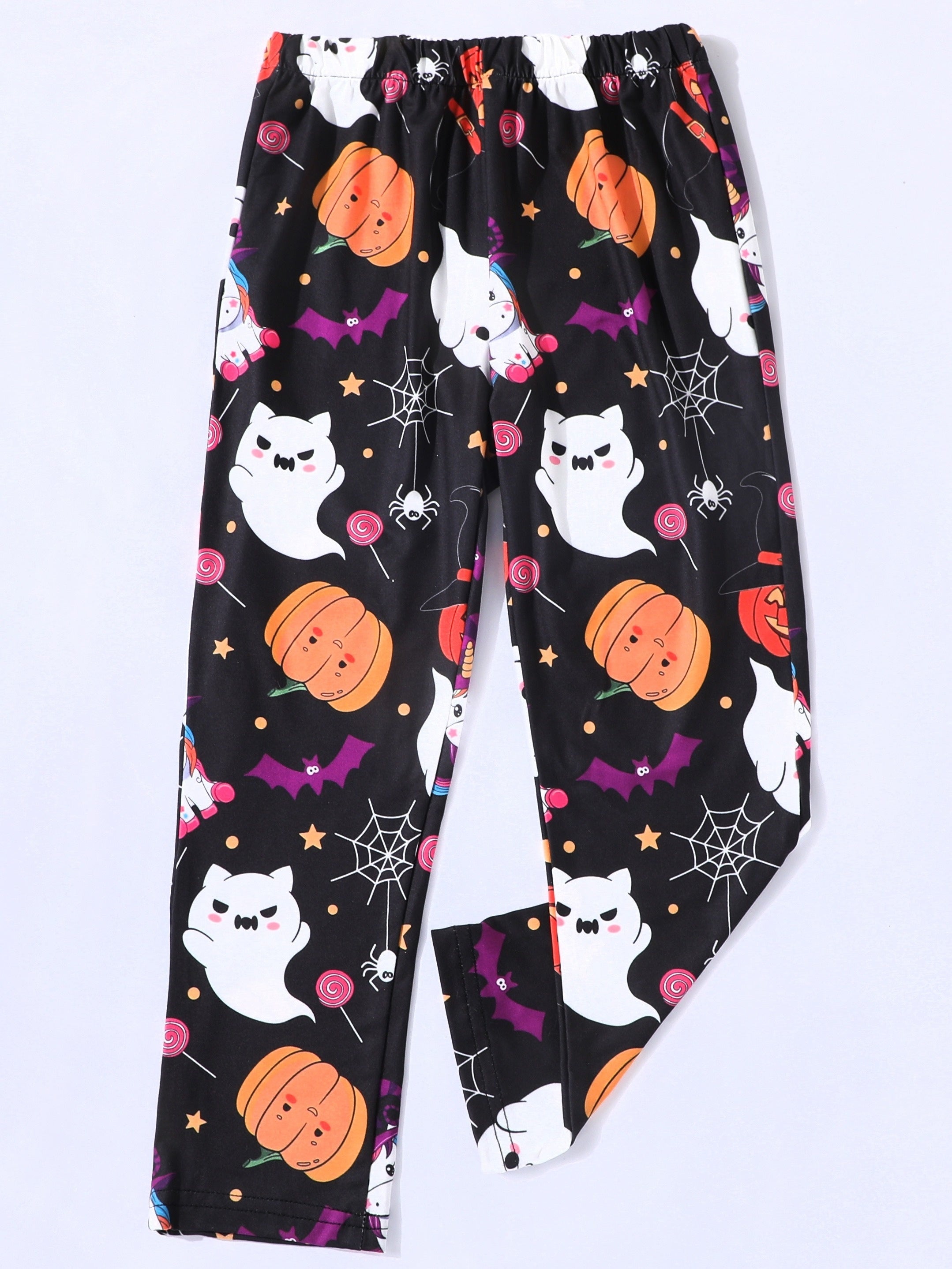 Kid's Cartoon Pattern Pants Elastic Waist Loungewear Comfy Casual PJ