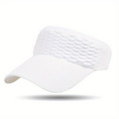 Pleated Knit Visor Hat for Women UV Protection Breathable Baseball Cap