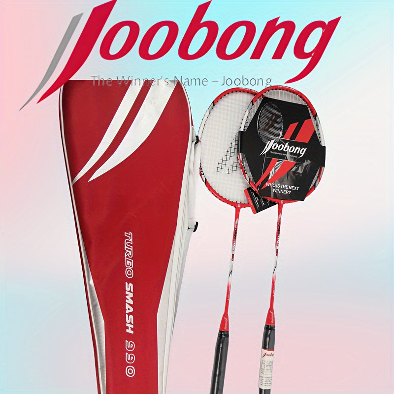 JOOBONG Badminton Racket Set 2 Rackets Adult Training Competition