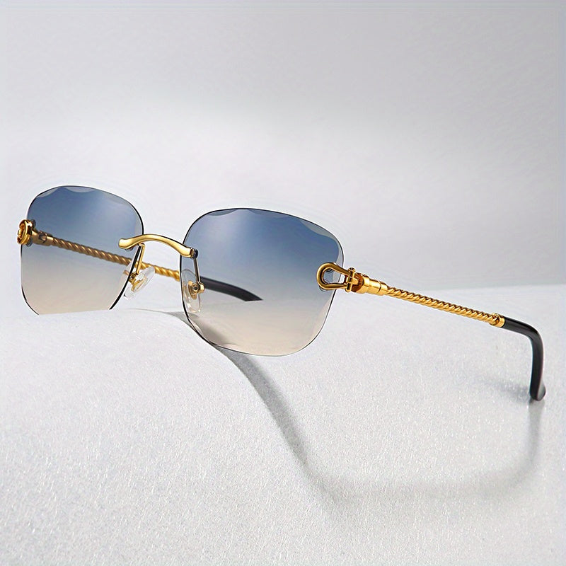 Men's Rimless Sunglasses UV Protection for Beach