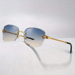 Men's Rimless Sunglasses UV Protection for Beach