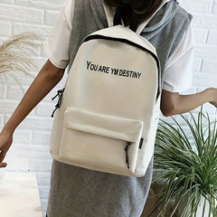 Children's Lightweight Nylon Travel Backpack Letter Schoolbag