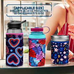 3pcs Neoprene Cup Sleeve with Handle for 16-32oz Cups