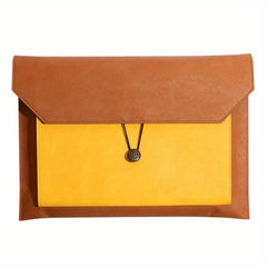 Business Faux Leather A4 File Bag Durable Extra Thick File Bag