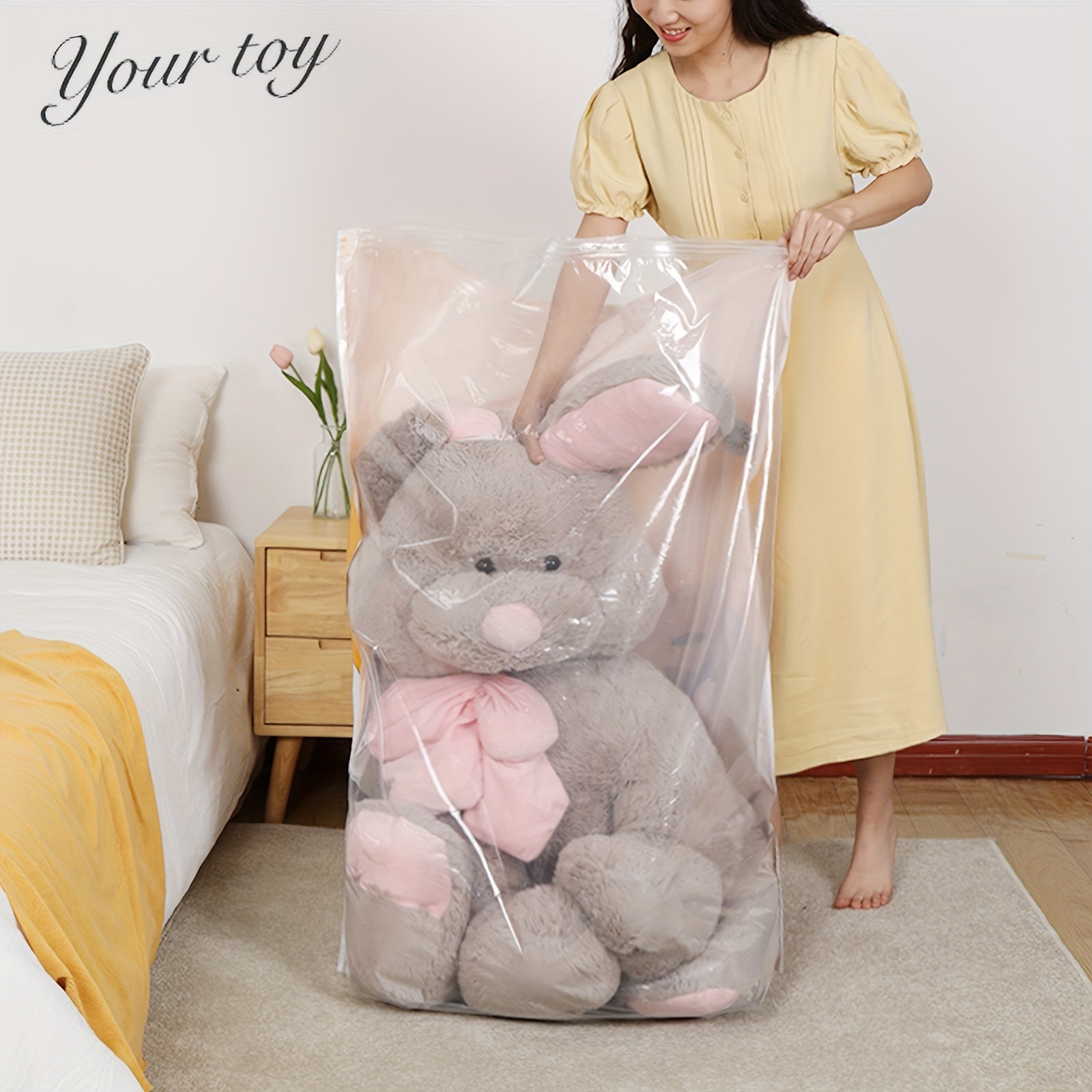 6pcs Vacuum Storage Bags Quilt Blanket Clothes Sealing Bag