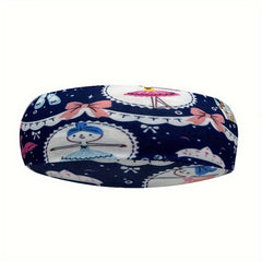 Cartoon Print Sports Sweatband Elastic Headband for Yoga Running