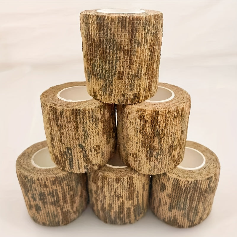 6 12pcs Self Adhesive Bandage Camouflage Tape Wrap 5cmx4 5m