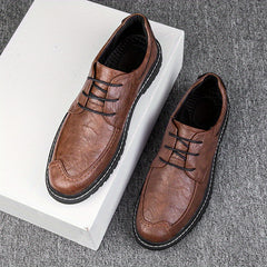 Men's Heeled Derby Shoes Lace up Front Office Business Formal Tie Events