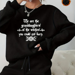 Plus Size 2 Piece Set Women's Slogan & Moon Print Sweatshirt & Shorts Outfits