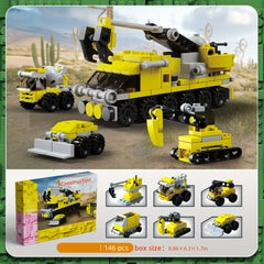 146pcs City Engineering Vehicle Building Blocks Construction Toys Set Excavator