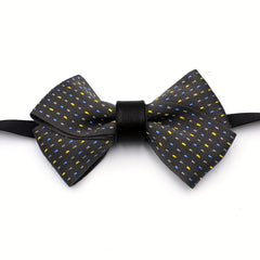Classic Dotted Bow Tie Solid Bowknot for Women Men