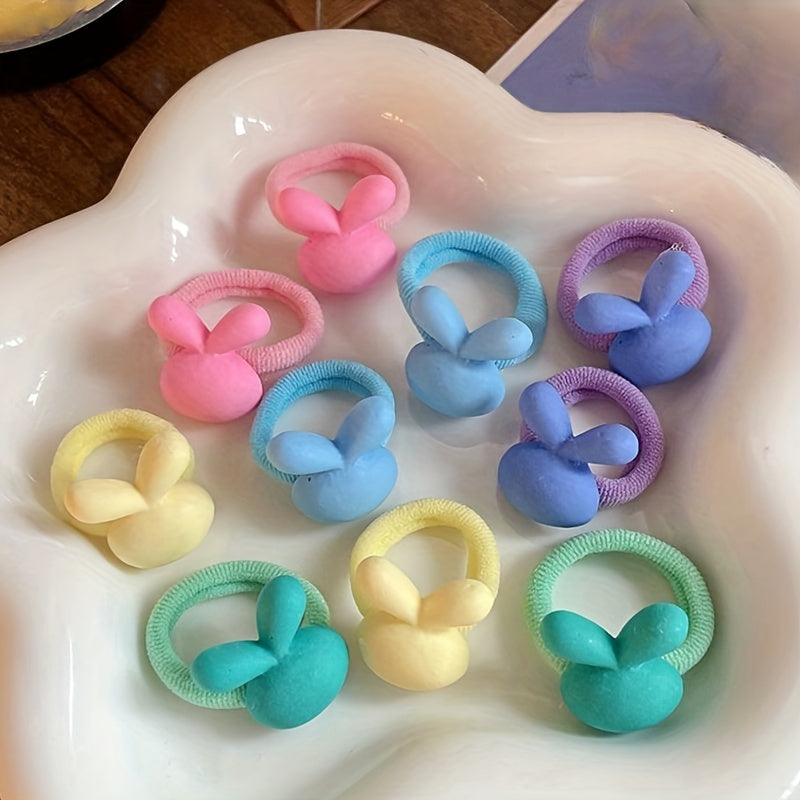 10pcs Cartoon Baby Hair Rings High Elastic Thumb Rope for Girls