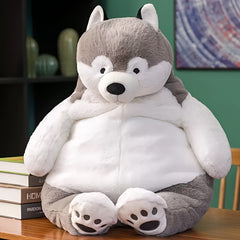 Siberian Husky Plush Pillow Cartoon Dog Plush Doll Soft Throw Pillow