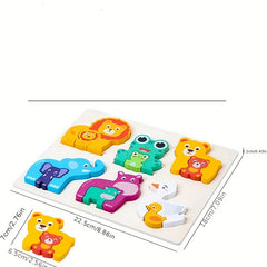 Wooden 3D Buckle Puzzle for Baby's Early Education