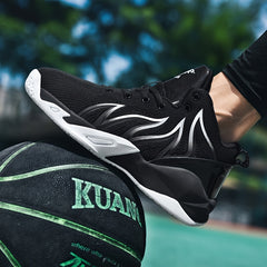 Men's Plus Size Breathable Basketball Shoes Non Slip Lace Up Sneakers