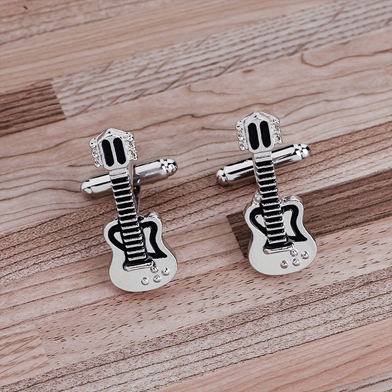 Guitar Cufflinks Violin Love Unique Shirt Accessories
