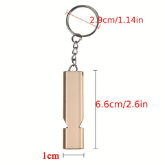 Portable Aluminum Alloy Whistle for Outdoor Survival