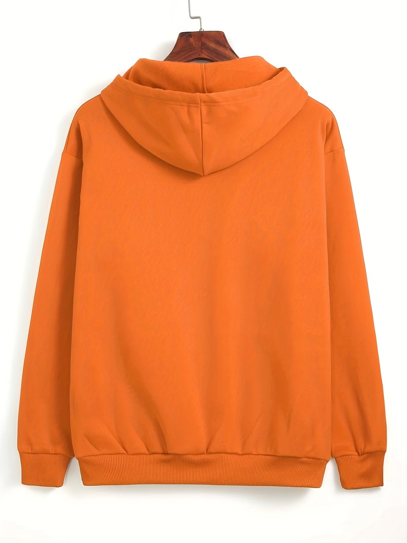 Solid Kangaroo Pocket Hoodie Casual Long Sleeve Hoodies Sweatshirt