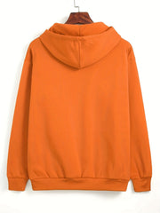 Solid Kangaroo Pocket Hoodie Casual Long Sleeve Hoodies Sweatshirt