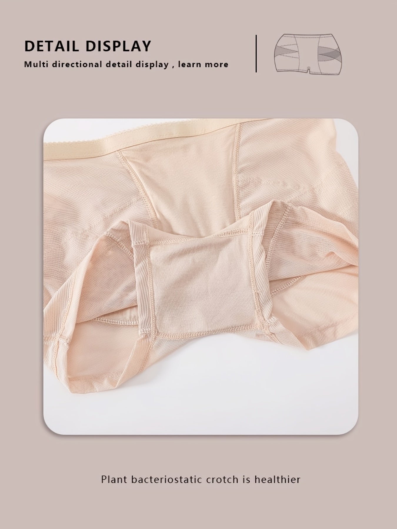 Mesh Stitching Shaping Panties Tummy Control Butt Lifting Underwear