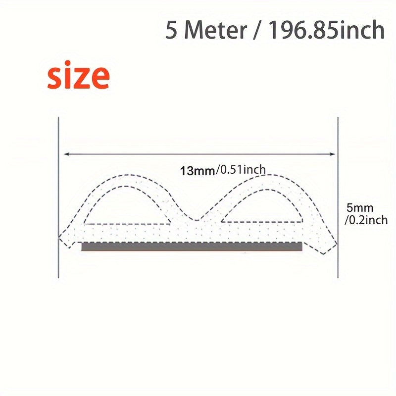 Car Door Rubber Seal Strips Double Layer Sealing Stickers