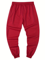 Crown Print Men s Drawstring Pocket Sweatpants Casual Comfy Jogger Pants