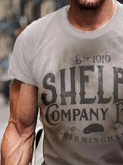 Men's Graphic Tee SHELBY Pattern Print Short Sleeve Comfy T Shirt