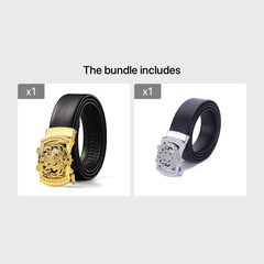 Men's Auto Buckle Belt with Gemstones & Diamonds