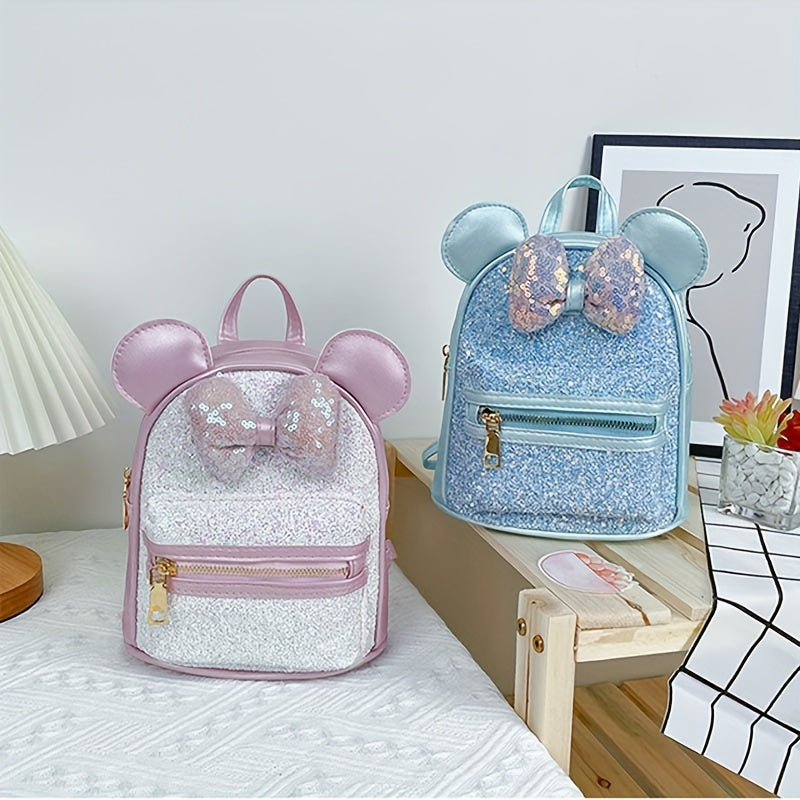 Children's Sequin Bow Ears Backpack