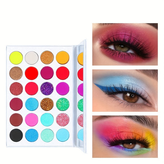 Halloween 24-Color Luminous Eyeshadow Palette Glitter Fluorescent Makeup
