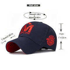 Men's Big M Embroidery Baseball Cap Multicolor