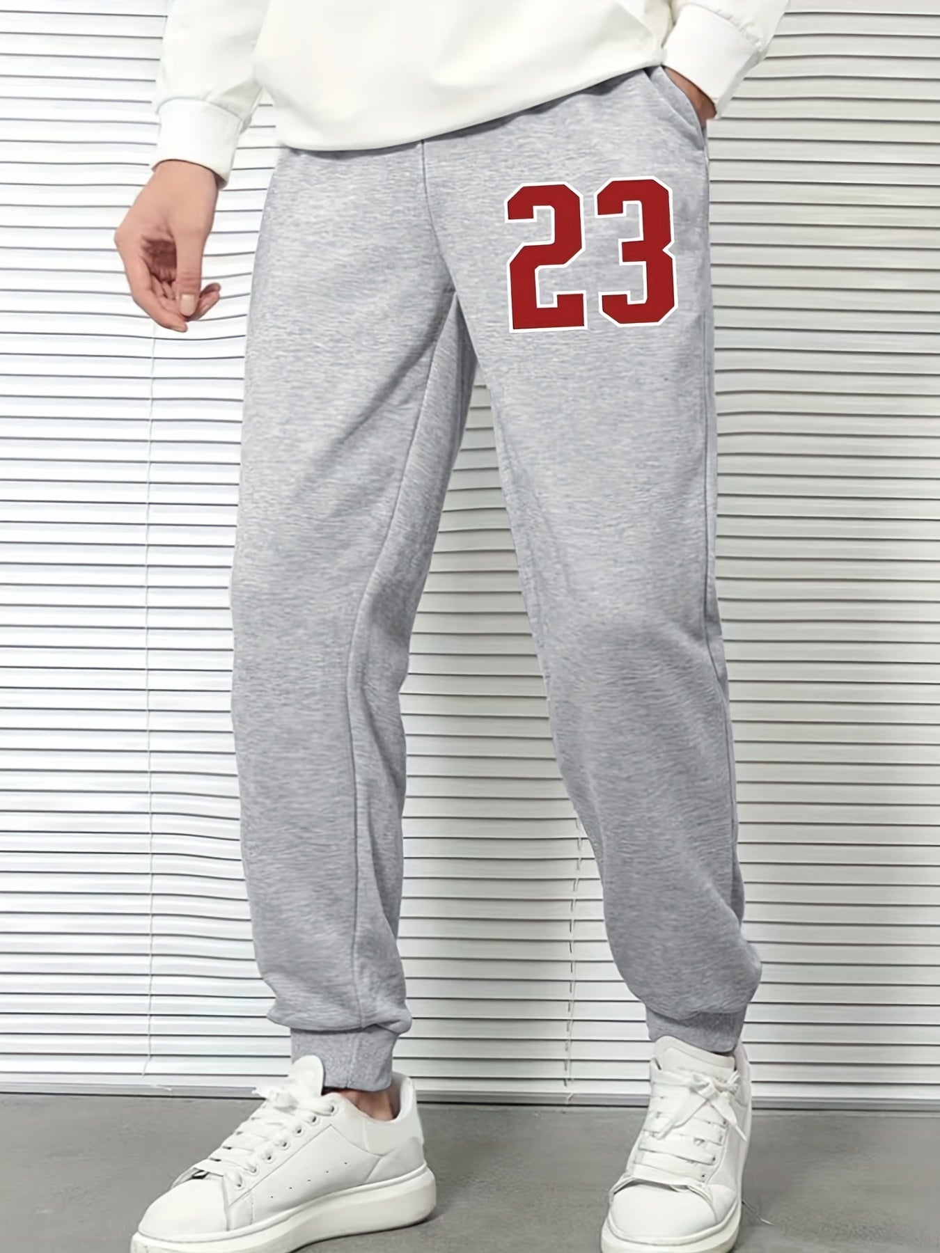 Men's 23 Print High Waisted Sweatpants With Pocket