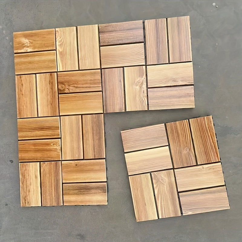 11pcs Wood Flooring 30 Carbonized Anti-corrosion Wood Floor Veneer