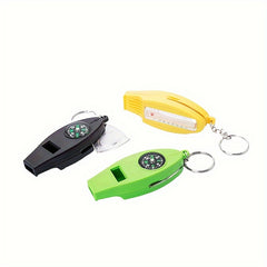 4 in 1 Compass Outdoor Portable Magnifier Thermometer Whistle