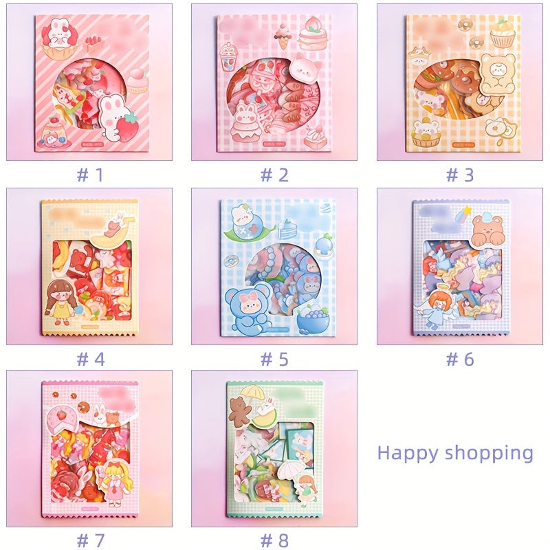 45pcs Cartoon Dessert Stickers - Waterproof and Adorable for Decorating