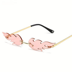 Girls Flame Polygon Sunglasses w/ Case & Cloth