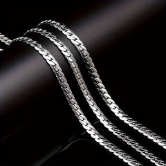 Embossed Cuban Chain Necklace Stainless Steel Women's Jewelry