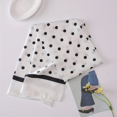 Polka Dot Geometric Print Skinny Scarf for Women