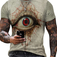 Men's 3D Eye Of Horror Graphic T-shirt for Outdoor