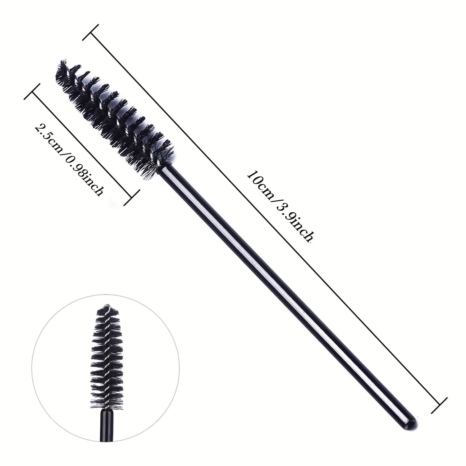 100 Pcs Eyelash Mascara Brushes for Eye Lashes Extension - Purple Deep Red