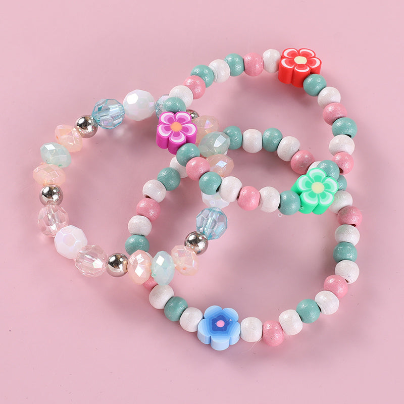 Makersland Kids Pottery Flower Bead Bracelet