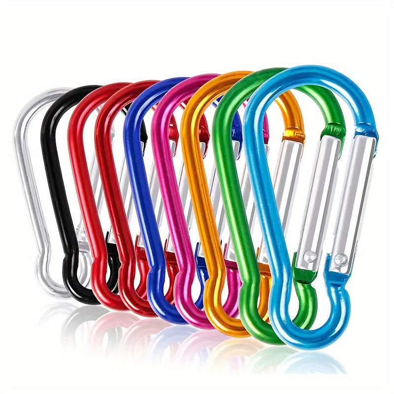 10pcs Locking Mini Carabiner Keychain Snap Hook Alloy Clip Backpack Belt