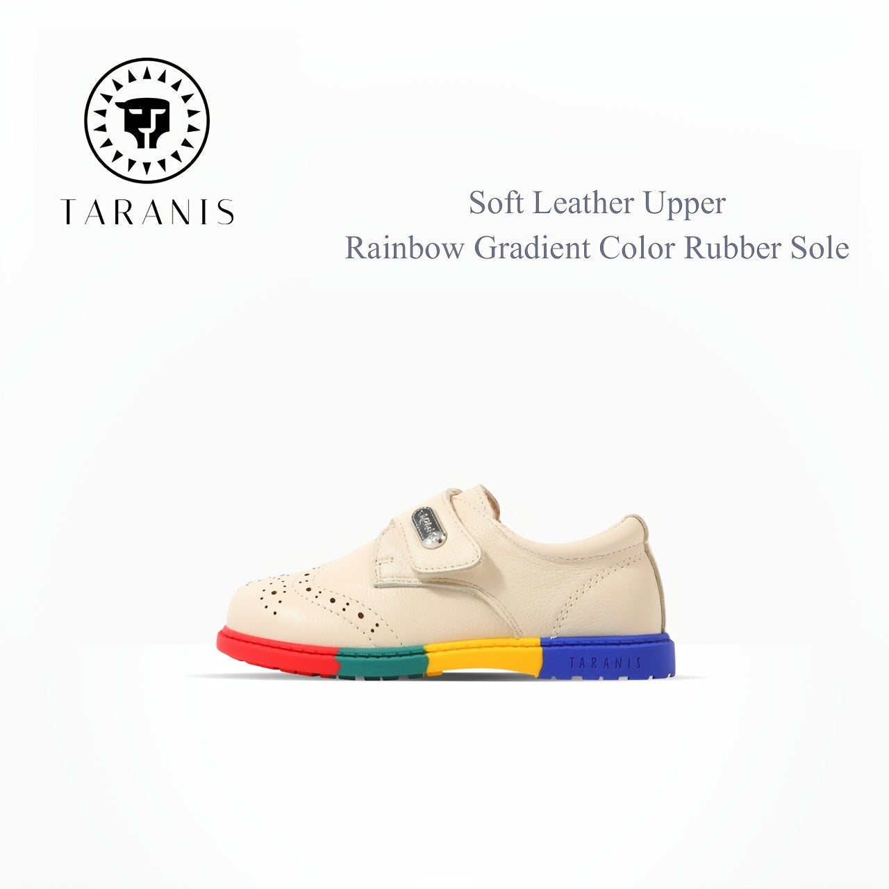 TARANIS Kids Loafers Breathable Buckle Leather Shoes