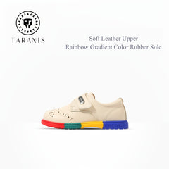 TARANIS Kids Loafers Breathable Buckle Leather Shoes
