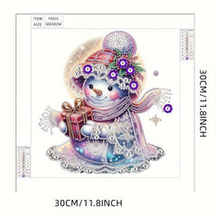 5D Snowman Diamond Painting Bright Drill Decoration Gift