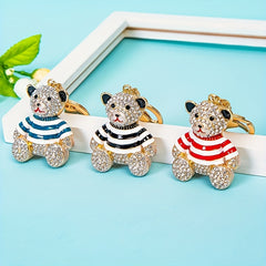 Bear Rhinestone Keychain Pendant Jewelry Bag Ornament